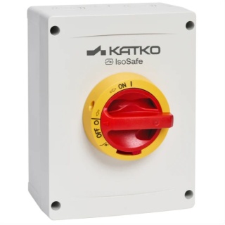 KEM 463 YR M3 Katko – 4-polowy wyłącznik izolacyjny 40A, IP66, żółto-czerwony
