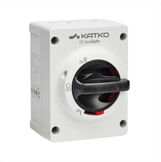 KATKO TKM 316SSVV M2EMC 2XM25MEMC M20P – przełącznik sieć–agregat 3P 16 A EMC, IP66, 2NO