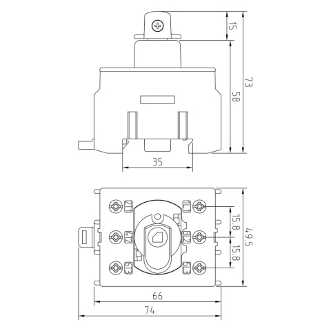 Rozłącznik Katko KU 3125N 3-polowy 125 A Load Break Switch